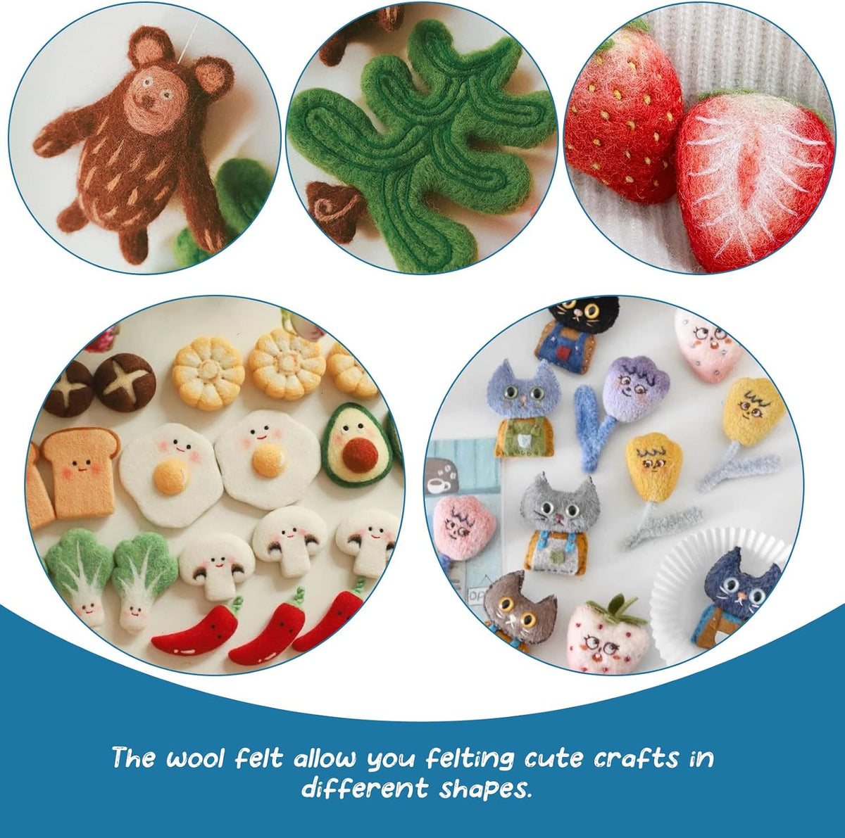 IMZAY Needle Felting Kit 18 Colors Wool Felting Kit Wool Roving Set