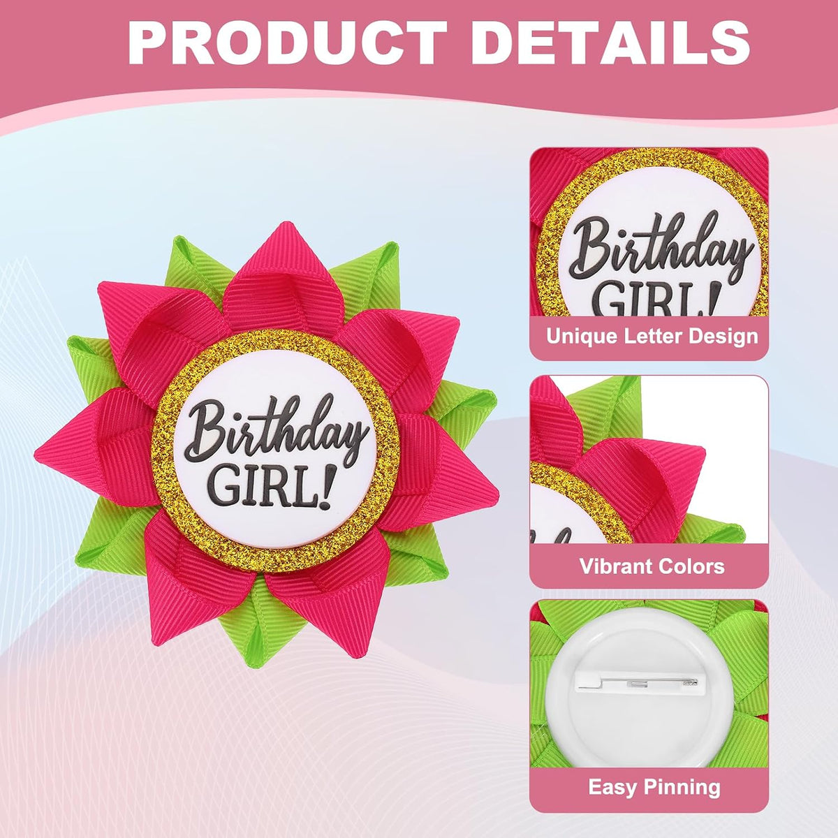 MECCANIXITY Handmade Birthday Badge, Happy Birthday Pin Funny Button Badge