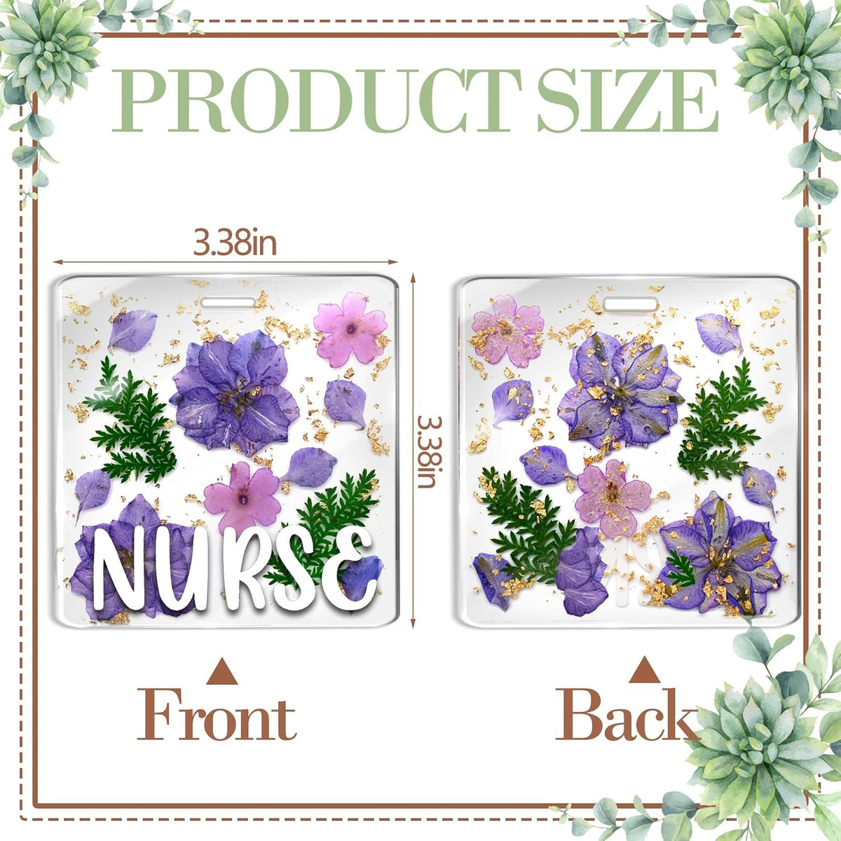 Custom Nurse Badge Personalized Name Pin, Purple, Nurse