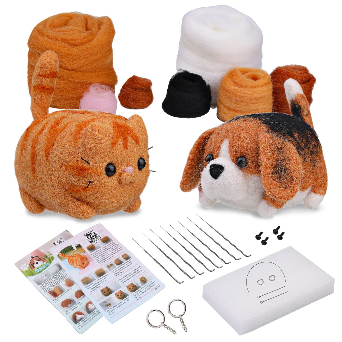 SHWAKK Needle Felting Kits, Needle Felting Starter Kit for Adult