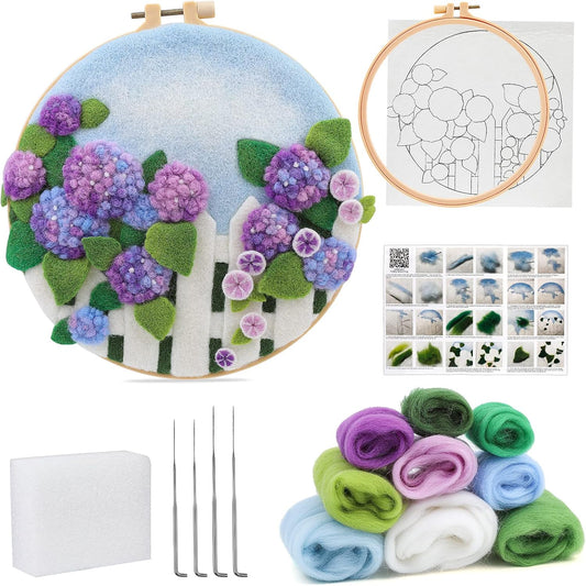 kgxulr Needle Felting Kit, Felting Kit for Beginners, Wool Painting Kit