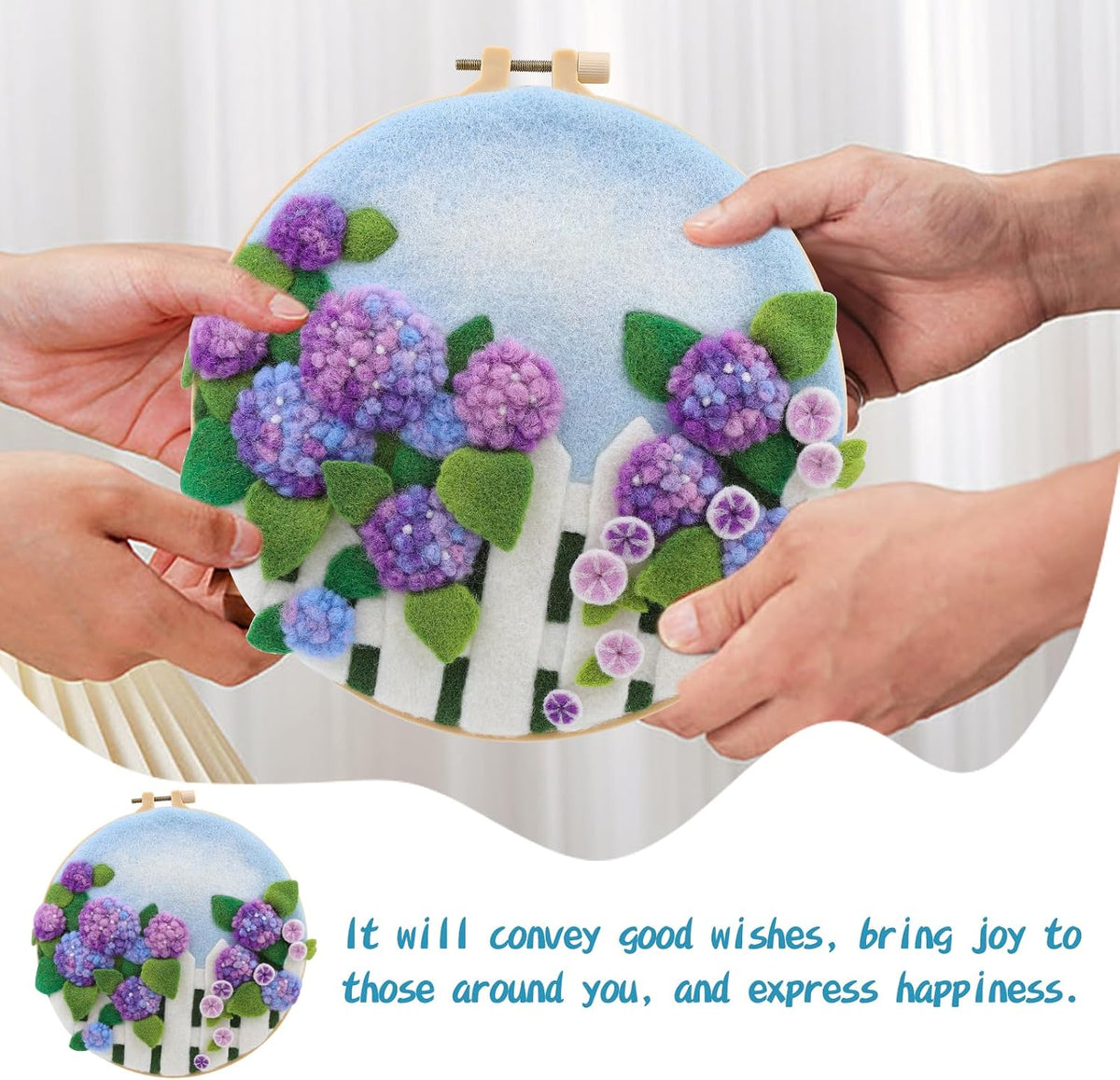 kgxulr Needle Felting Kit, Felting Kit for Beginners, Wool Painting Kit