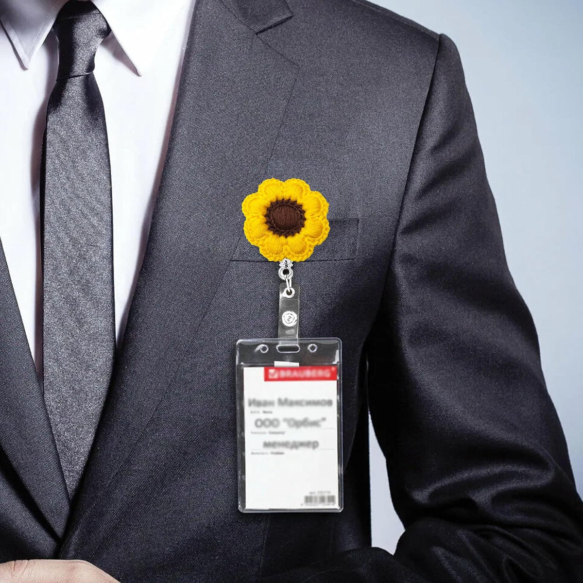Flower Badge Reel Cute Sunflower Badge Reels Retractable