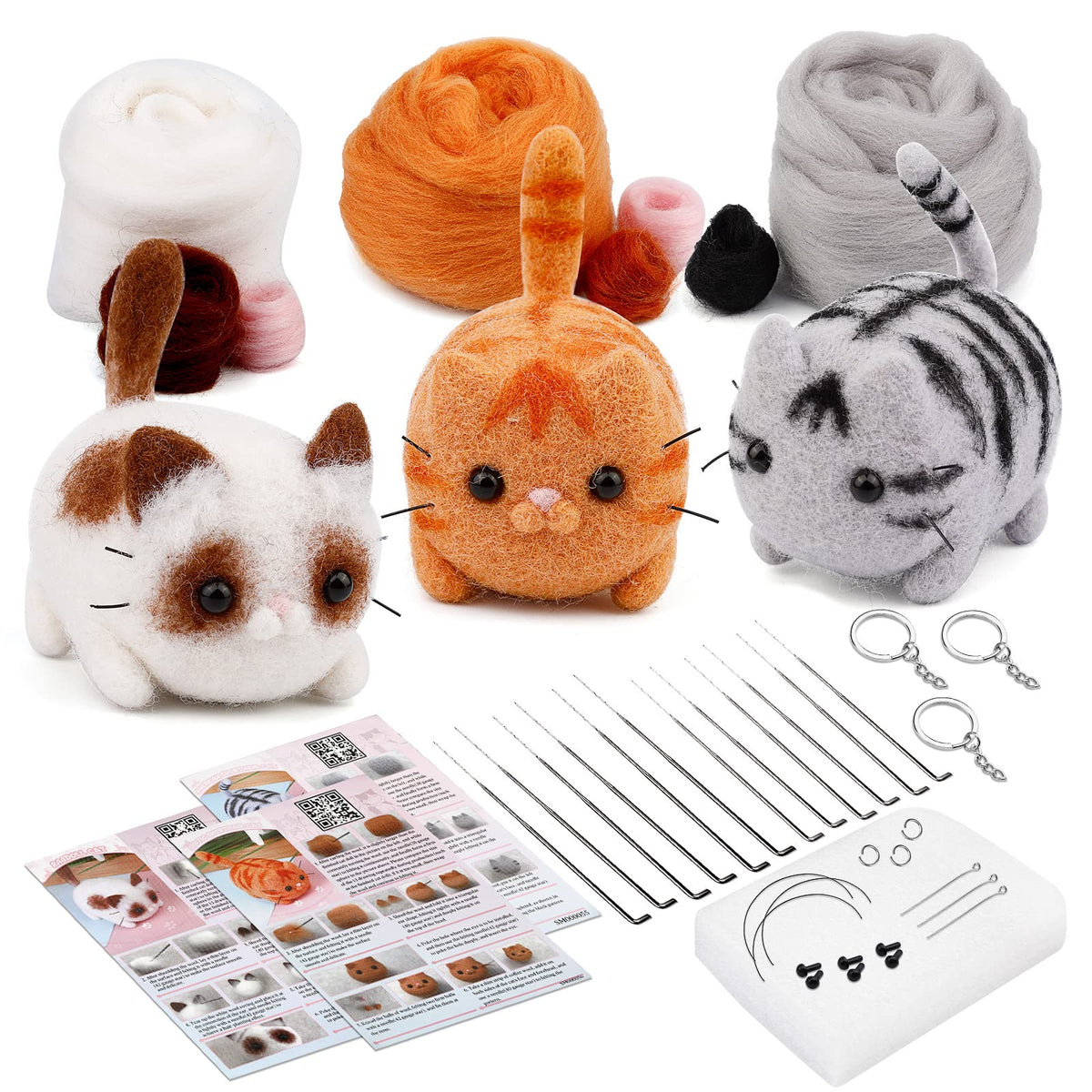 SHWAKK Needle Felting Kits, Needle Felting Starter Kit for Adult