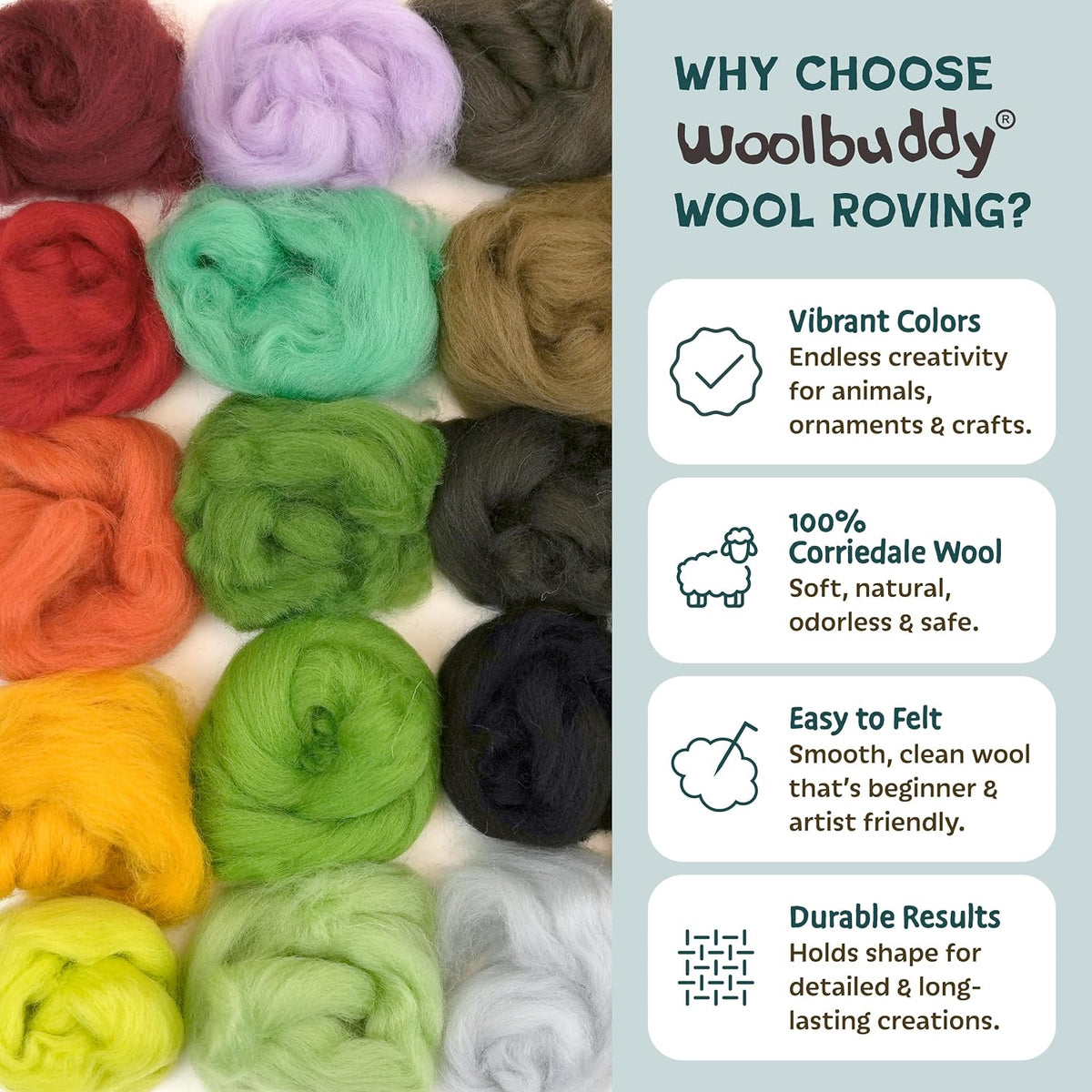 Woolbuddy Needle Felting Kit Starter Set (Cactus & Succulent) for Adults