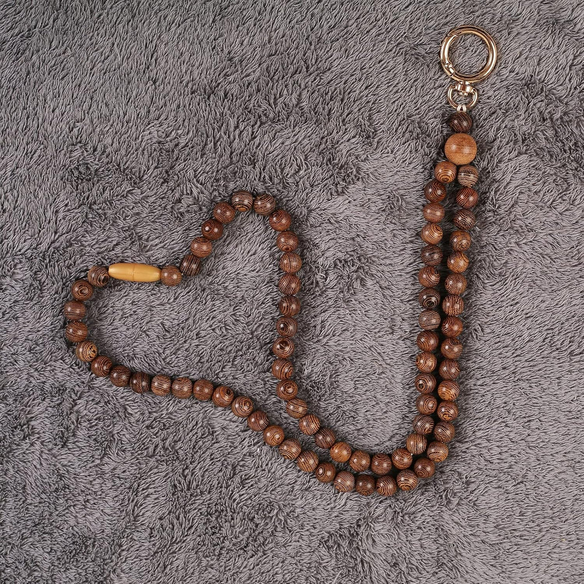 Wood Beaded Lanyards for Id Badges Holder, Teacher Breakaway Lanyard Boho Keychain Id Lanyard for Women