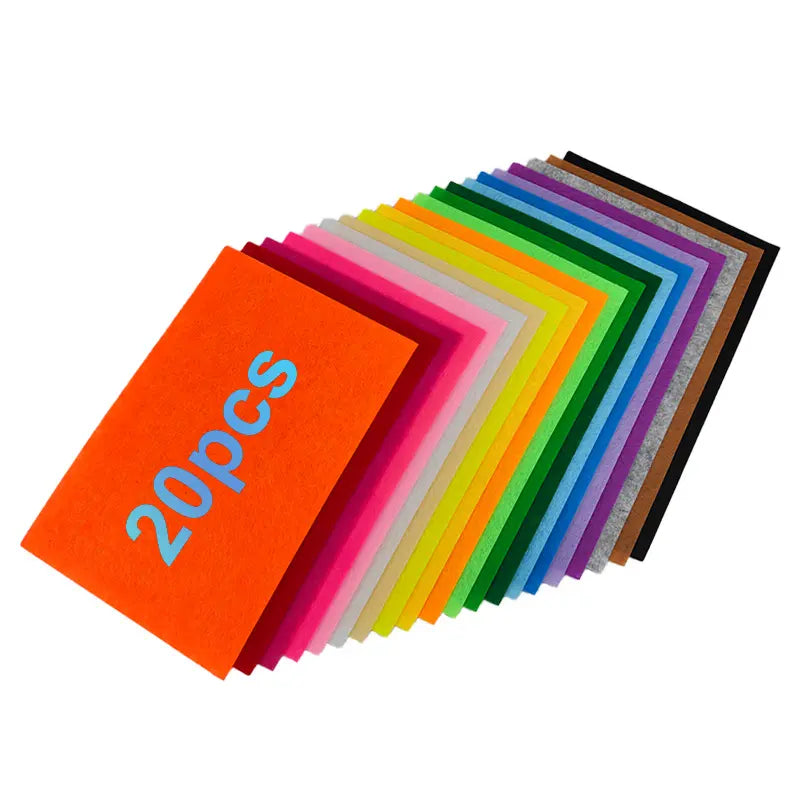 20/40pcs 20x30cm Felt Fabric, Colorful Non-Woven Material, Ideal for Christmas, Halloween, DIY Cards, Scrapbooking, Sewing Supplies